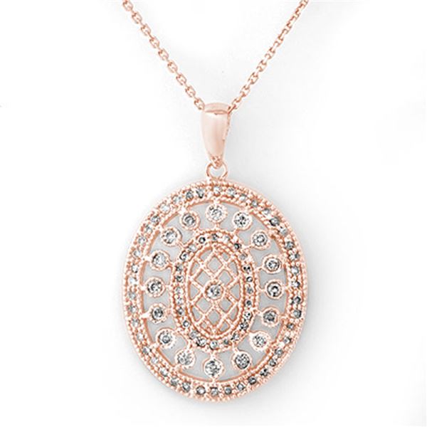 0.75 ctw Certified VS/SI Diamond Necklace 14k Yellow Gold - REF-89H3R