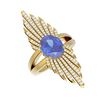 Image 3 : 5.02 ctw Tanzanite & Diamond Ring 18K Yellow Gold - REF-360R2K