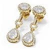 Image 3 : 4 ctw Diamond Earrings 18K Yellow Gold - REF-877M9G