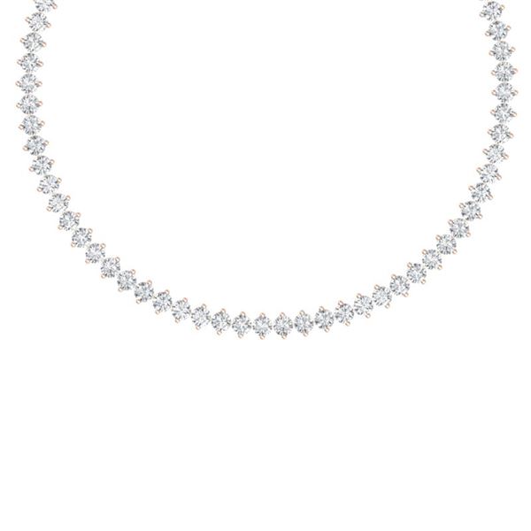 45 ctw Certified SI/I Diamond Necklace 18K Rose Gold - REF-5700W2H