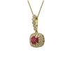 Image 1 : 2.55 ctw Certified Ruby & Diamond Victorian Necklace 14K Yellow Gold - REF-100F2M