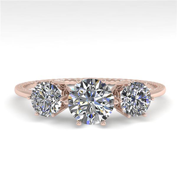 1 ctw Past Present Future VS/SI Diamond Ring 18k Rose Gold - REF-129Y9X