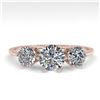 Image 1 : 1 ctw Past Present Future VS/SI Diamond Ring 18k Rose Gold - REF-129Y9X