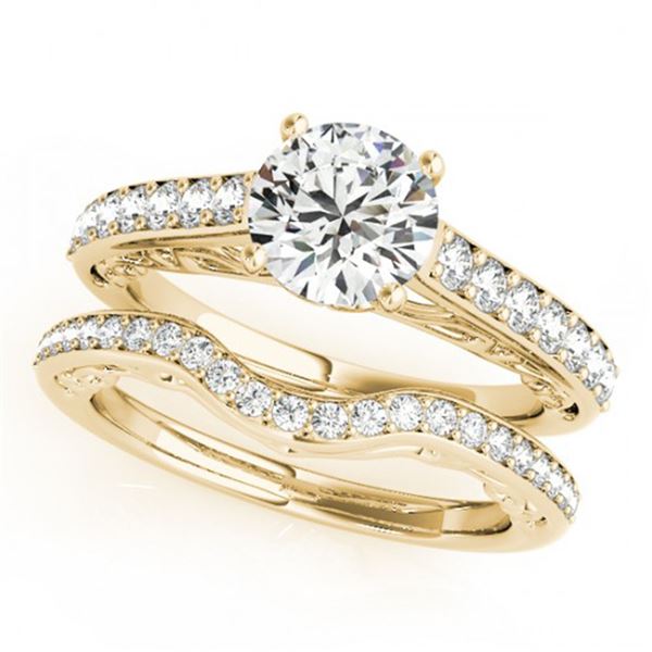 1.61 ctw Certified VS/SI Diamond 2pc Wedding Set 14k Yellow Gold - REF-327A3N