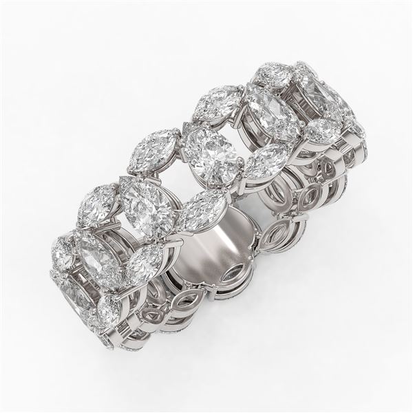 6.89 ctw Pear & Marquise Diamond Eternity Band 18K White Gold - REF-819Y3X