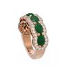 Image 2 : 5.03 ctw Emerald & Diamond Ring 18K Rose Gold - REF-133X5A