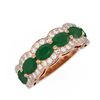 Image 3 : 5.03 ctw Emerald & Diamond Ring 18K Rose Gold - REF-133X5A
