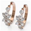 Image 1 : 3.6 ctw Diamond Designer Earrings 18K Rose Gold - REF-469F3M