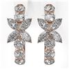 Image 2 : 3.6 ctw Diamond Designer Earrings 18K Rose Gold - REF-469F3M