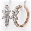 Image 3 : 3.6 ctw Diamond Designer Earrings 18K Rose Gold - REF-469F3M