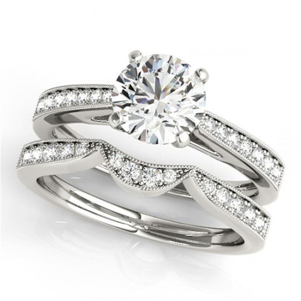 1.44 ctw Certified VS/SI Diamond 2pc Wedding Set 14k White Gold - REF-287Y9X