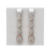 Image 1 : 3.84 ctw Oval Diamond Earrings 18K Rose Gold - REF-527N8F