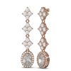 Image 2 : 3.84 ctw Oval Diamond Earrings 18K Rose Gold - REF-527N8F