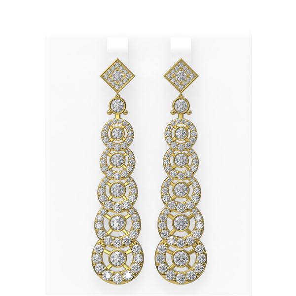 8.13 ctw Diamond Earrings 18K Yellow Gold - REF-652W5H
