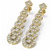 Image 3 : 8.13 ctw Diamond Earrings 18K Yellow Gold - REF-652W5H