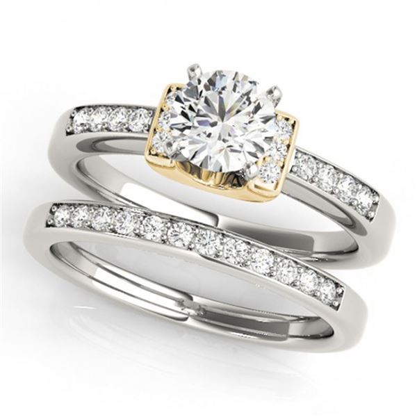 1.01 ctw Certified VS/SI Diamond Solitaire 2pc Set 14k 2Tone Gold - REF-149W3H