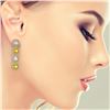 Image 3 : 6.18 ctw Canary & Diamond Micro Pave Earrings 18K Yellow Gold - REF-665G8W