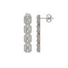 Image 2 : 6.08 ctw Emerald Cut Diamond Micro Pave Earrings 18K White Gold - REF-977Y2X