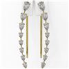Image 2 : 2.78 ctw Pear Cut Diamond Designer Earrings 18K Yellow Gold - REF-350F8M