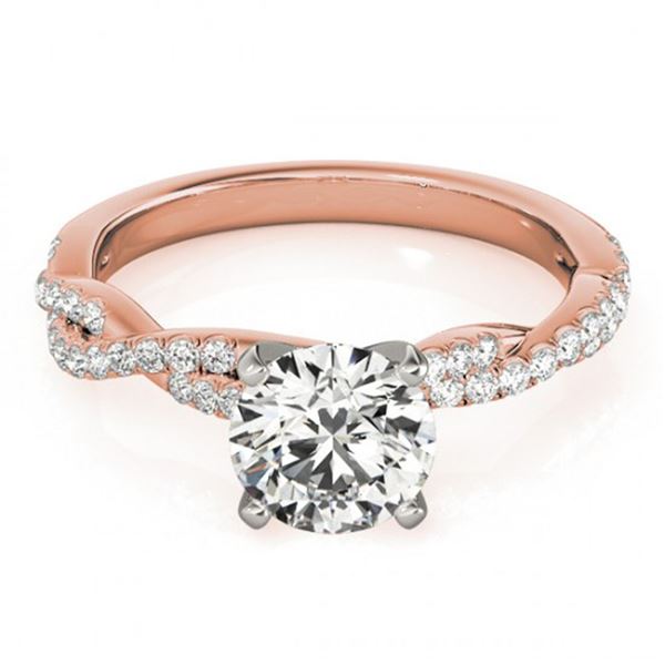 0.75 ctw Certified VS/SI Diamond Ring 18k Rose Gold - REF-99H5R