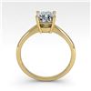 Image 3 : 1.01 ctw Cushion VS/SI Diamond Engagment Designer Ring 14k Yellow Gold - REF-243W2H