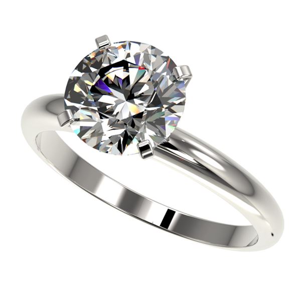 2.50 ctw Certified Quality Diamond Engagment Ring 10k White Gold - REF-606M4G
