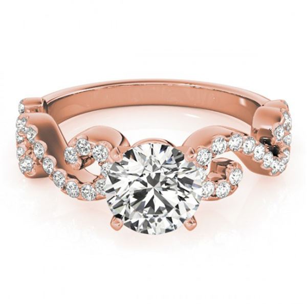 1.4 ctw Certified VS/SI Diamond Ring 18k Rose Gold - REF-284W6H