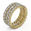 Image 2 : 7.66 ctw Pear Cut Diamond Eternity Ring 18K Yellow Gold - REF-553G6W