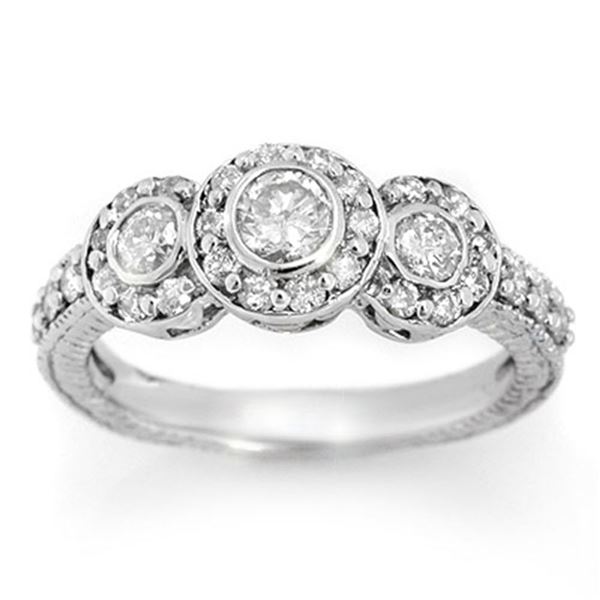 1.25 ctw Certified VS/SI Diamond Ring 14k White Gold - REF-99Y3X