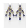 Image 1 : 20.48 ctw Tanzanite & Diamond Earrings 18K Yellow Gold - REF-586Y2X