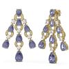 Image 2 : 20.48 ctw Tanzanite & Diamond Earrings 18K Yellow Gold - REF-586Y2X