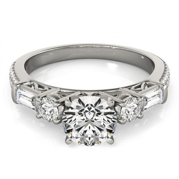 2.5 ctw Certified VS/SI Diamond Pave Ring 18k White Gold - REF-557X2A