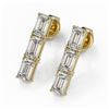 Image 1 : 1.62 ctw Emerald Cut Diamond Designer Earrings 18K Yellow Gold - REF-303N8F