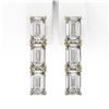 Image 2 : 1.62 ctw Emerald Cut Diamond Designer Earrings 18K Yellow Gold - REF-303N8F