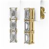 Image 3 : 1.62 ctw Emerald Cut Diamond Designer Earrings 18K Yellow Gold - REF-303N8F