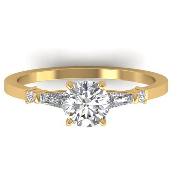 1.04 ctw Certified VS/SI Diamond Solitaire Ring 14k Yellow Gold - REF-179K6Y