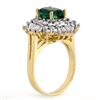 Image 2 : 3.90 ctw Emerald & Diamond Ring 14k Yellow Gold - REF-143K6Y