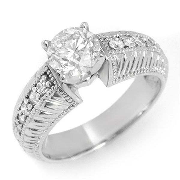 1.26 ctw Certified VS/SI Diamond Ring 14k White Gold - REF-283F5M