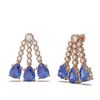 Image 2 : 21.42 ctw Tanzanite & Diamond Earrings 18K Rose Gold - REF-890K9Y