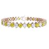 Image 3 : 20 ctw SI/I Fancy Yellow Diamond Bracelet 18K Rose Gold - REF-2175F2M