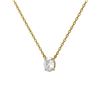 Image 3 : 2.03 ctw Oval Diamond Necklace 18K Yellow Gold - REF-897K6Y