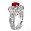 Image 2 : 1.93 ctw Ruby & Diamond Ring 18k White Gold - REF-118Y2X