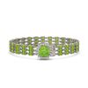 Image 1 : 29.26 ctw Peridot & Diamond Bracelet 14K White Gold - REF-281R8K