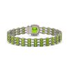 Image 3 : 29.26 ctw Peridot & Diamond Bracelet 14K White Gold - REF-281R8K