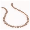 Image 2 : 19.27 ctw Princess Cut Diamond Micro Pave Necklace 18K Rose Gold - REF-1598H3R