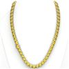 Image 3 : 87 ctw Citrine & Diamond Micro Pave Necklace 14k Yellow Gold - REF-335M6G