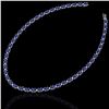 Image 2 : 34 ctw Tanzanite & VS/SI Diamond Eternity Necklace 10k White Gold - REF-281M8G