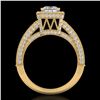 Image 1 : 3.5 ctw Princess VS/SI Diamond Micro Pave Ring 18k Yellow Gold - REF-581H8R