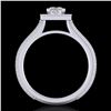 Image 1 : 1.41 ctw Princess VS/SI Diamond Micro Pave Ring 18k White Gold - REF-200F2M