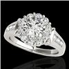 Image 1 : 1.9 ctw Certified Diamond Solitaire Halo Ring 10k White Gold - REF-216Y8X
